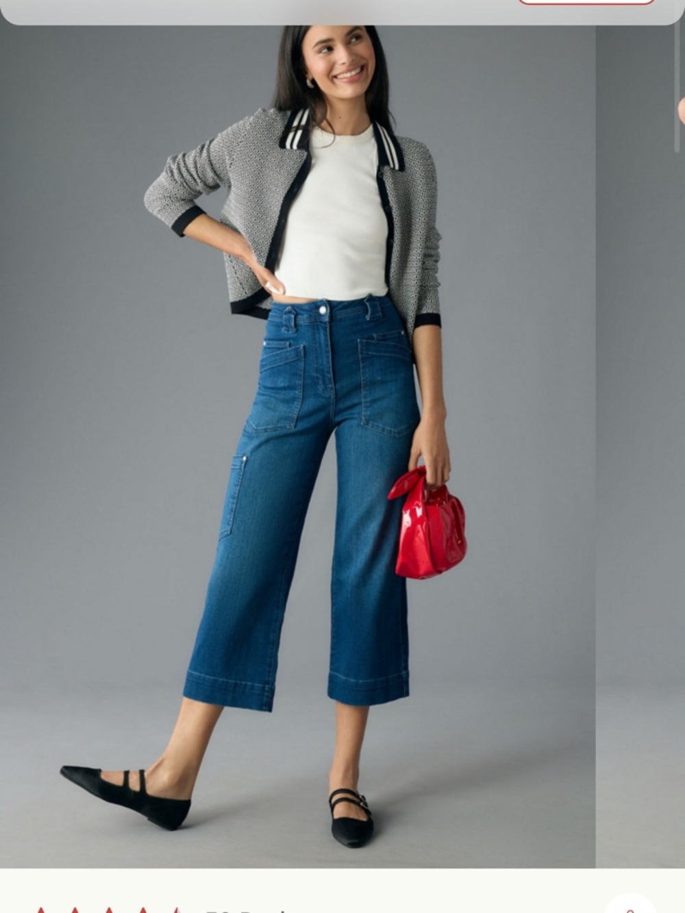 Anthropologie Maeve The Colette Gardener Carpenter High Rise Crop Jeans 31 NEW
